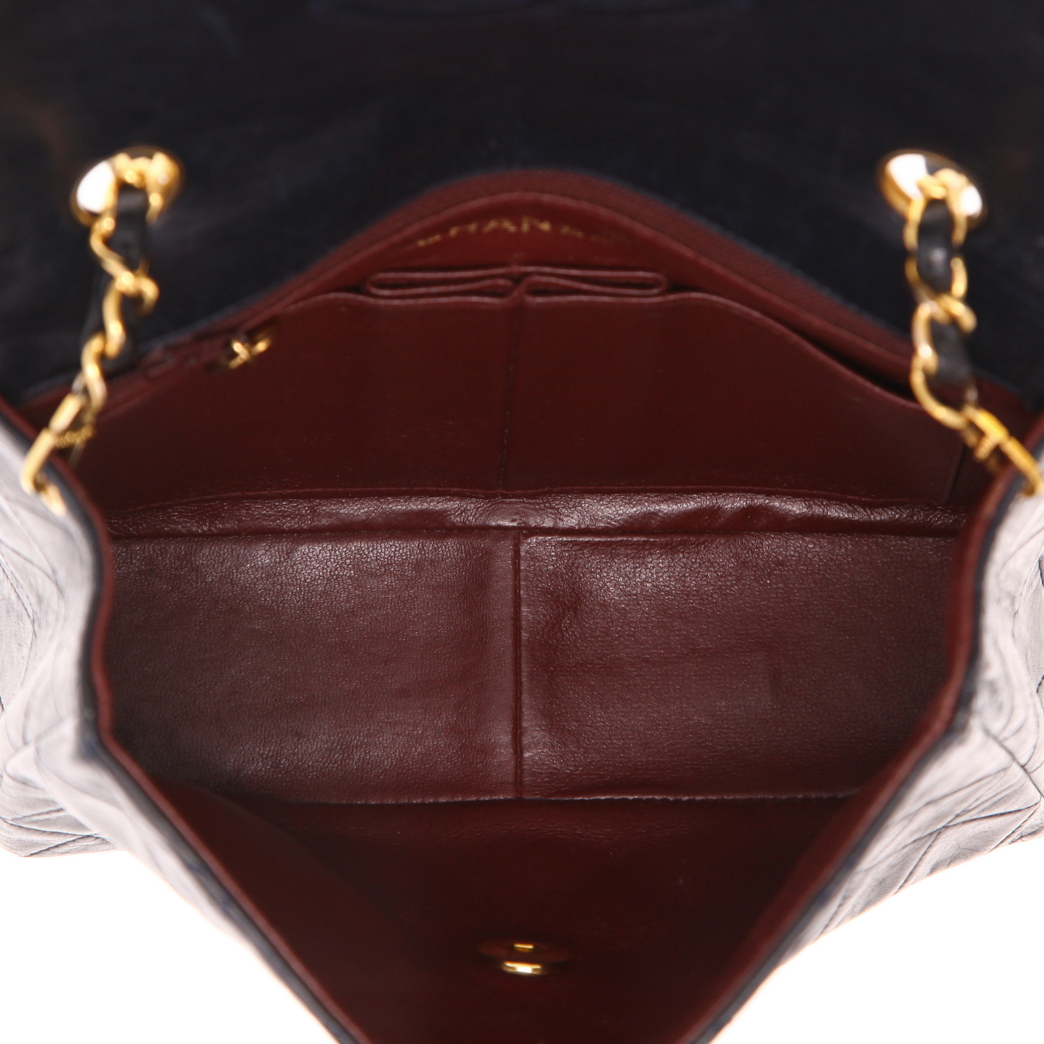 Bolso bandolera Chanel  Timeless Vintage en cuero acolchado azul marino - Detail D3