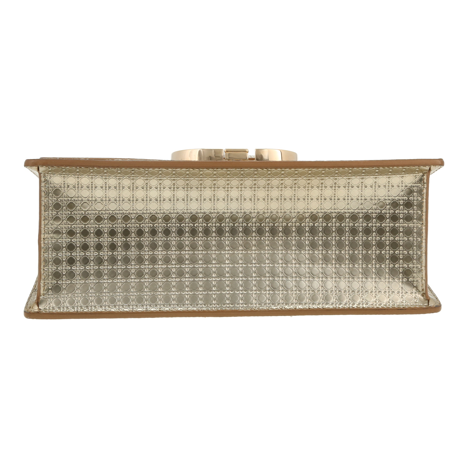 Dior  30 Montaigne shoulder bag  in gold leather - Detail D1