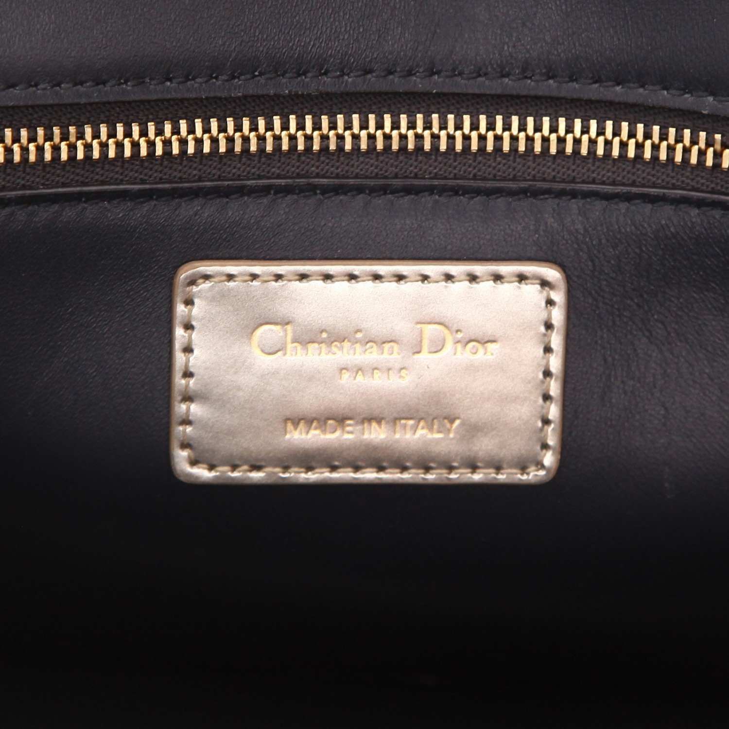 Borsa a tracolla Dior  30 Montaigne in pelle dorata - Detail D2