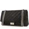 Chanel 2.55 handbag  in black quilted iridescent leather - 00pp thumbnail