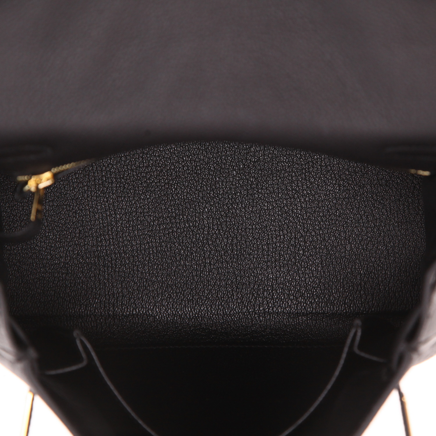 Sac à main Hermès  Kelly 25 cm en cuir togo noir - Detail D3