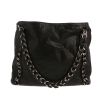 Chanel   shopping bag  in black leather - Detail D4 thumbnail