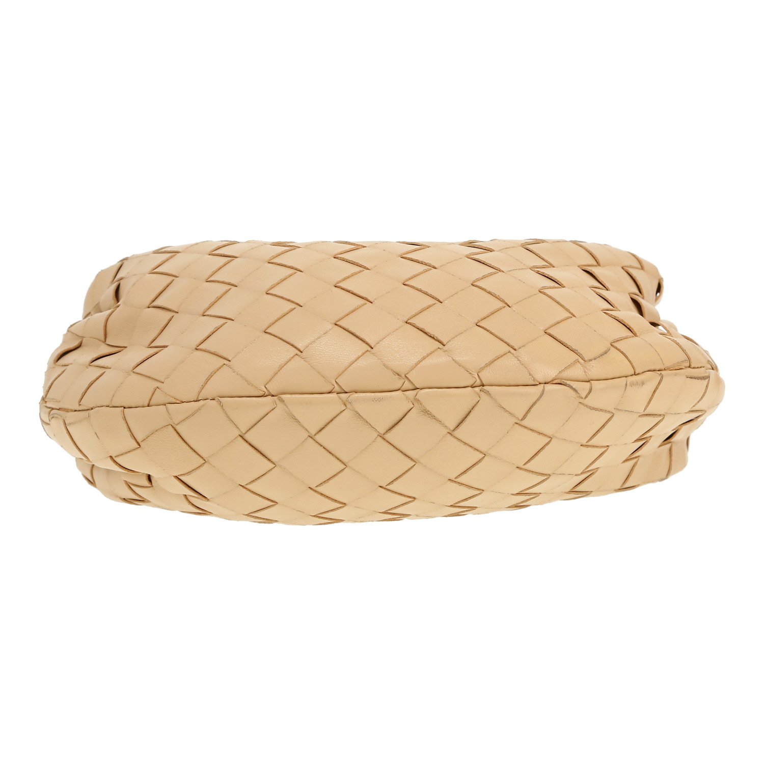 Sac à main Bottega Veneta Jodie mini en cuir intrecciato beige - Detail D1