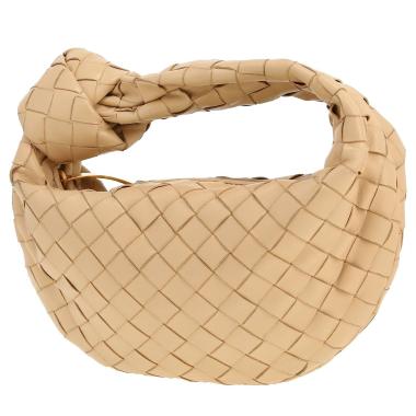 Bottega Veneta  Jodie mini  handbag  in beige intrecciato leather