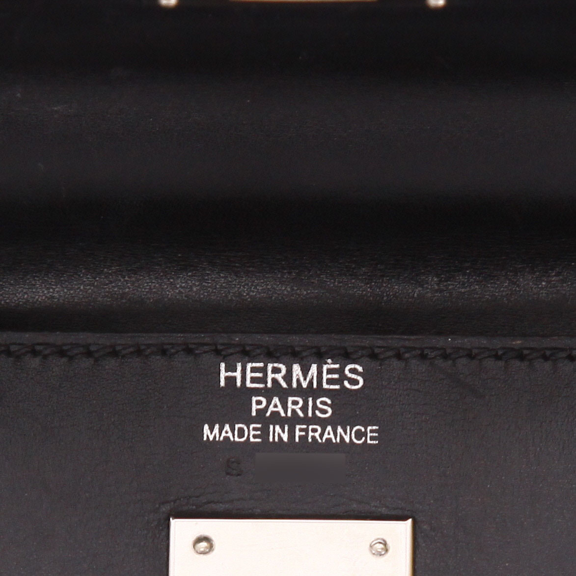 Borsa Hermès  Kelly 35 cm in pelle box nera - Detail D2
