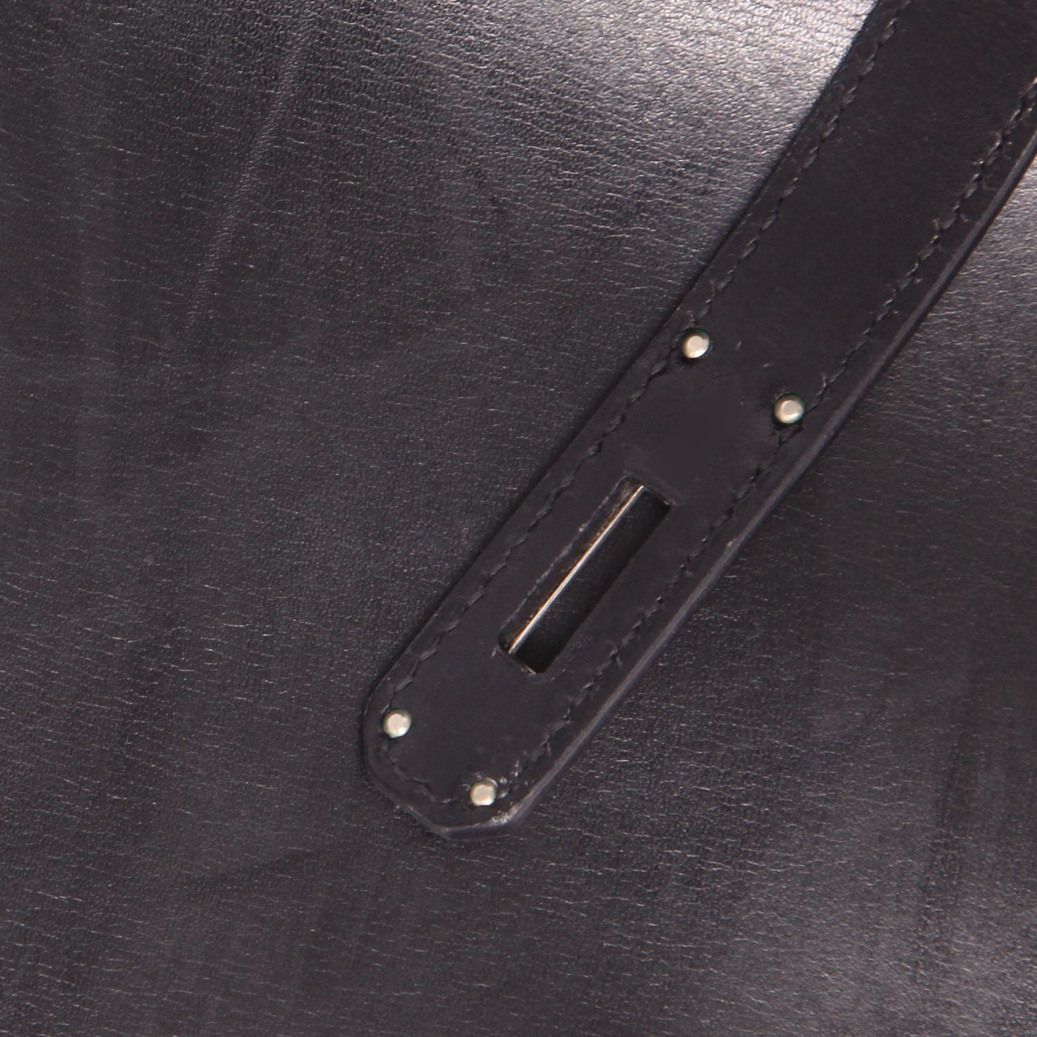 Hermès  Kelly 35 cm handbag  in black box leather - Detail D4