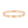 Bracelet Cartier Love en or rose, taille 17 - 00pp thumbnail