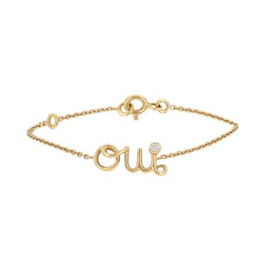 Brazalete Dior Oui de oro amarillo y diamante