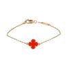 Bracelet Van Cleef & Arpels Sweet Alhambra en or rose et cornaline - 00pp thumbnail