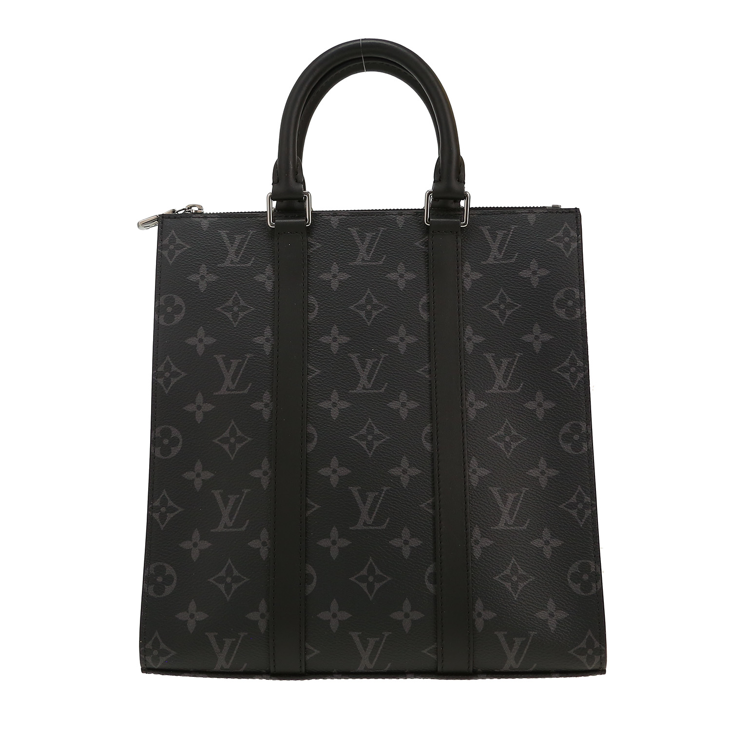 Borsa a tracolla Louis Vuitton in tela Monogram grigio Graphite e pelle nera - Detail D4