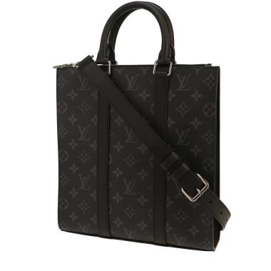 Louis Vuitton shoulder bag in Graphite grey Monogram canvas and black leather