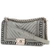 Bolso bandolera Chanel  Boy en cuero acolchado gris - 00pp thumbnail