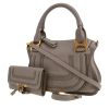 Chloé  Marcie shoulder bag  in grey grained leather - 00pp thumbnail