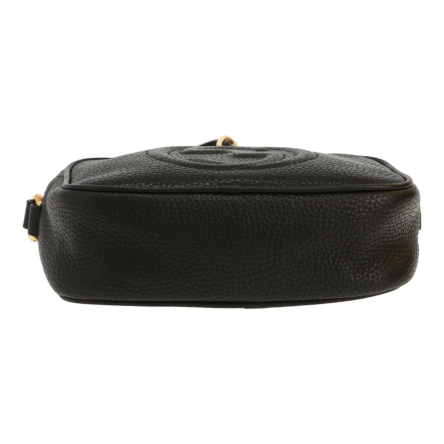 Sac bandoulière Gucci  Soho Disco en cuir grainé noir - Detail D1