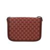 Gucci  1955 Horsebit small model  shoulder bag  in burgundy "sûpreme GG" canvas  and burgundy leather - Detail D4 thumbnail