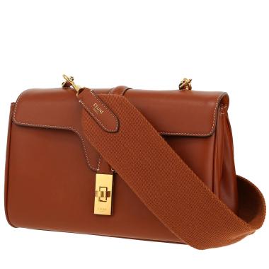 Sac bandoulière Celine  Soft Teen en cuir marron