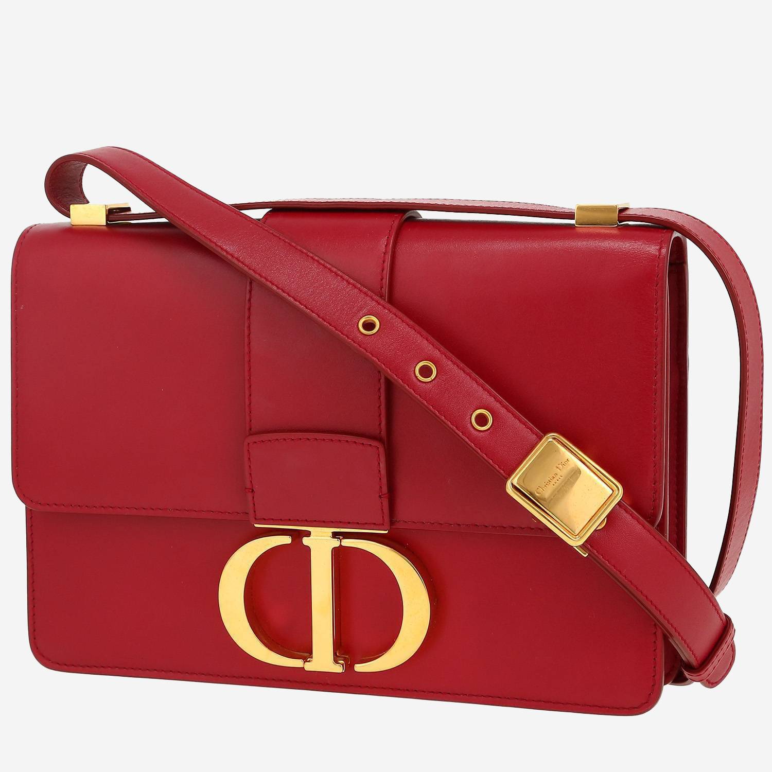 Bolso bandolera Dior  30 Montaigne en cuero rojo