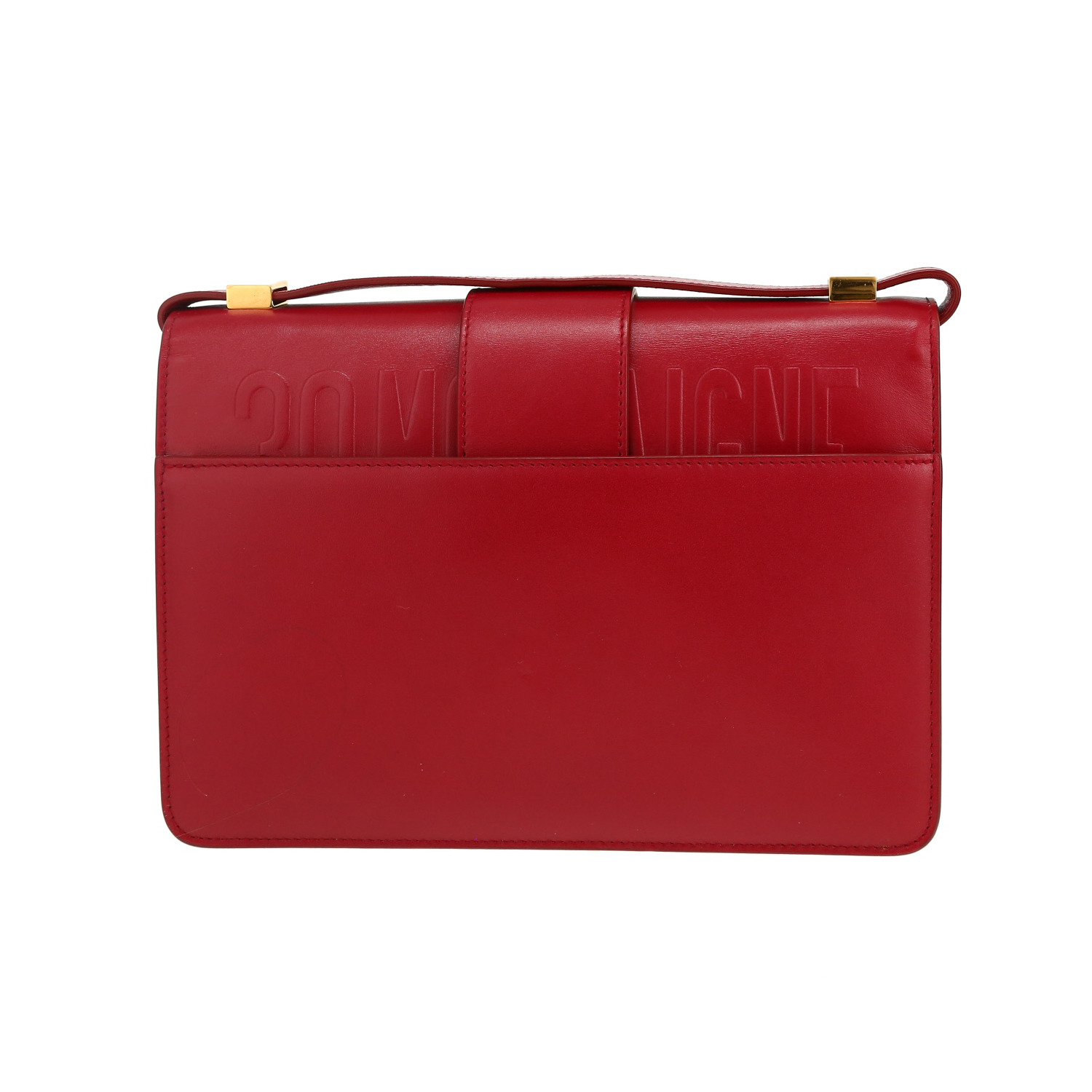 Dior 30 Montaigne shoulder bag in red leather - Detail D4