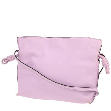 Bolso/bolsito Loewe  Flamenco Knot  en cuero color lila