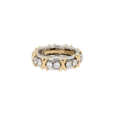Sortija Tiffany & Co Sixteen Stones de platino, oro amarillo y diamantes
