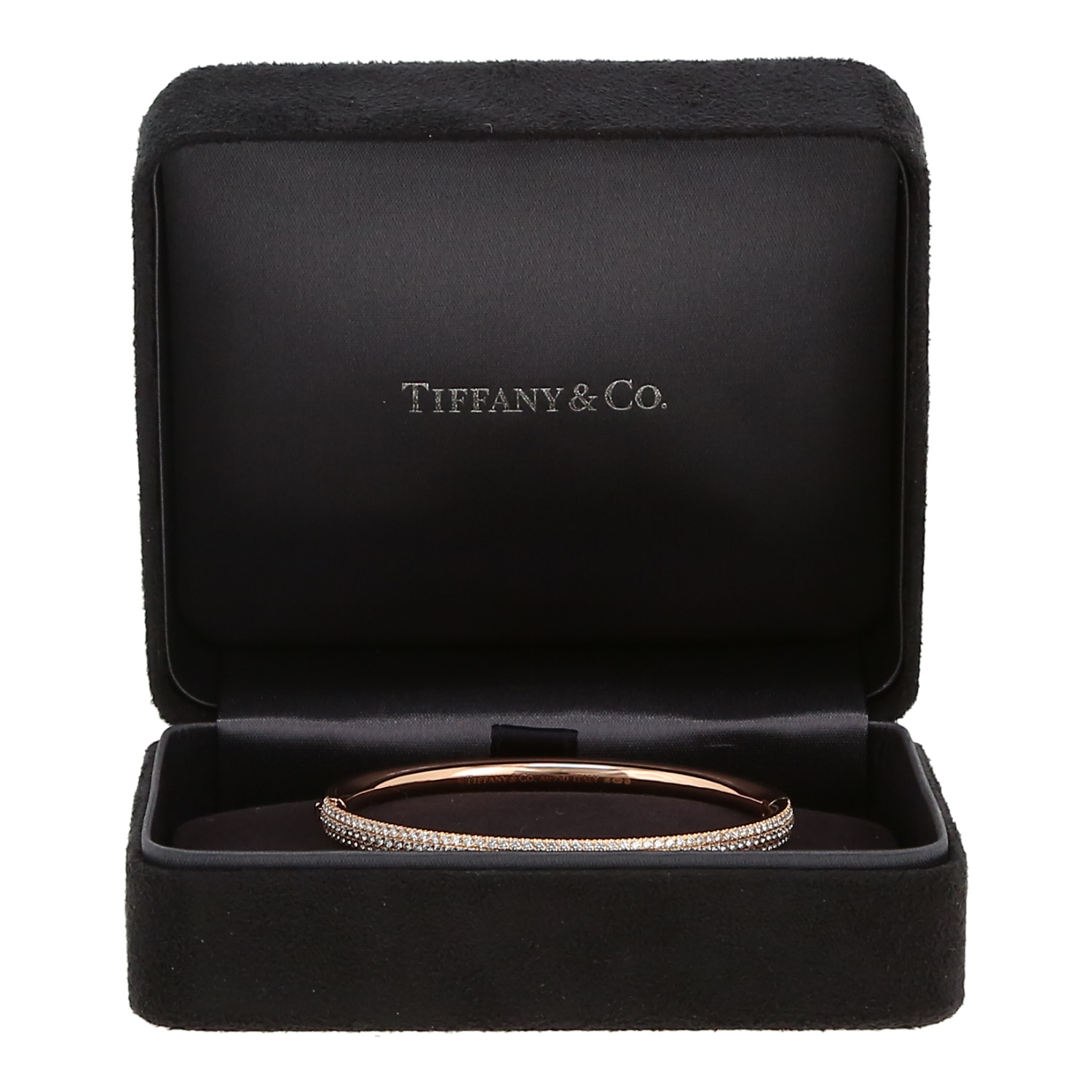 Tiffany 
Co Metro bracelet in pink gold and diamonds