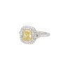 Sortija Tiffany & Co Soleste de platino, fancy yellow diamante amarillo y diamantes blanco - 00pp thumbnail