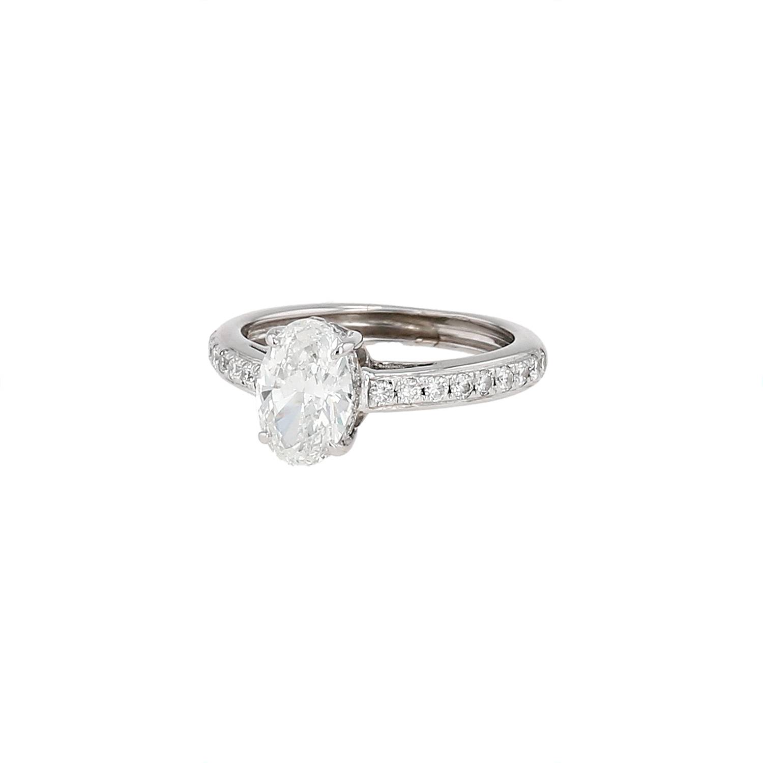 Bague solitaire Vintage  en or blanc et diamants - 00pp