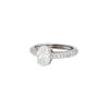 Sortija solitaria Vintage  de oro blanco y diamantes - 00pp thumbnail
