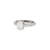 Vintage  solitaire ring in white gold and diamonds - 00pp thumbnail