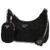 Prada  Re-Edition 2005 shoulder bag  in black canvas and leather - 00pp thumbnail