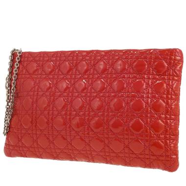 Dior   pouch  in red patent leather