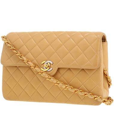 Bolso de mano Chanel  Timeless en cuero acolchado beige