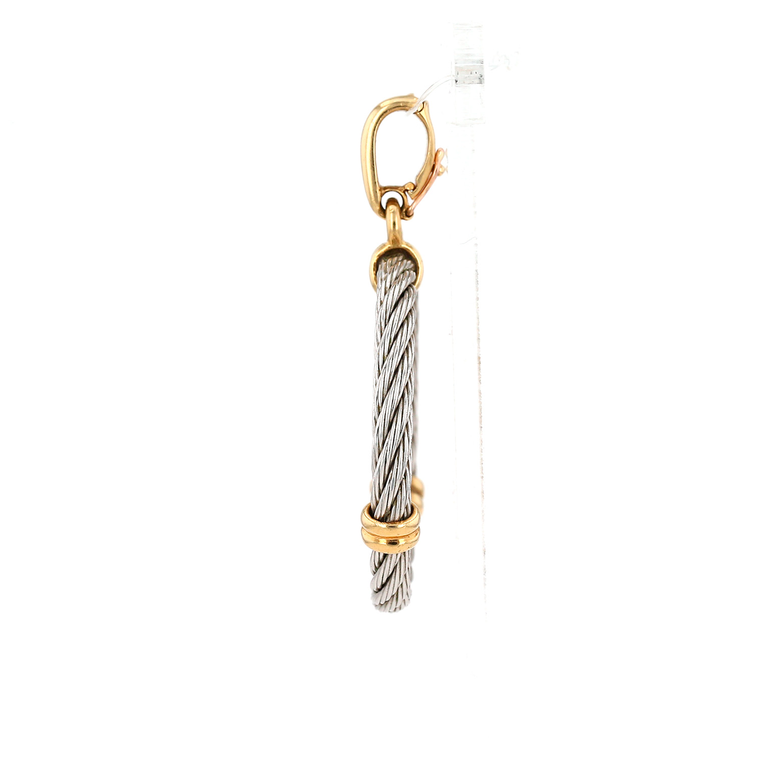 Fred Force 10 Aquarius pendant in yellow gold and stainless steel - Detail D2