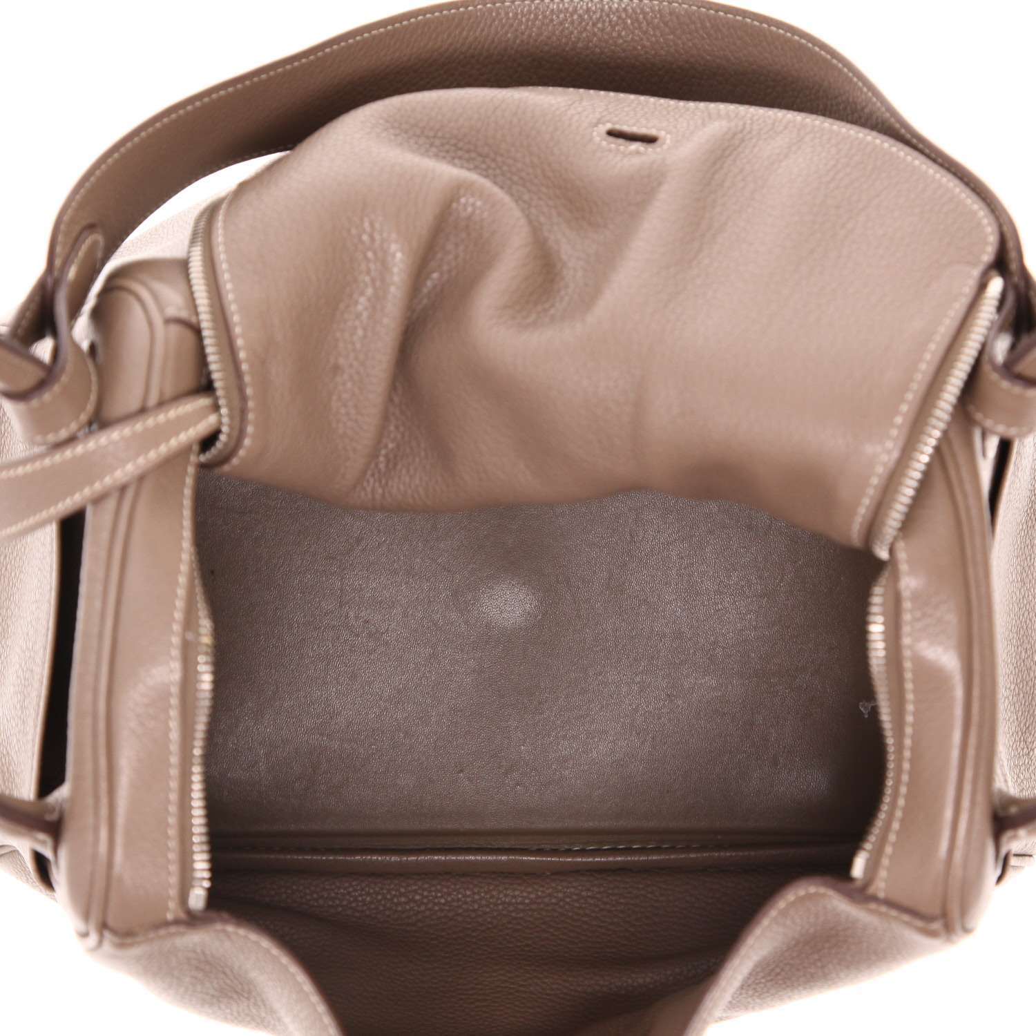 Hermès Lindy 30 cm handbag in etoupe togo leather - Detail D3