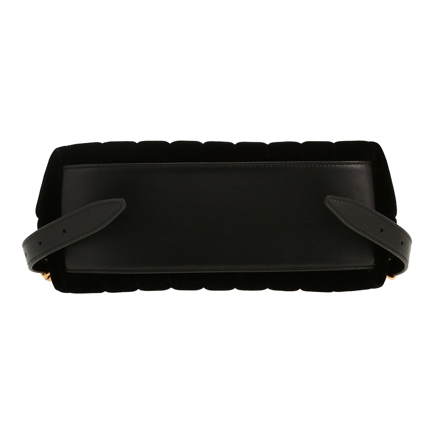 Saint Laurent  Loulou backpack  in black quilted velvet  and black leather - Detail D1