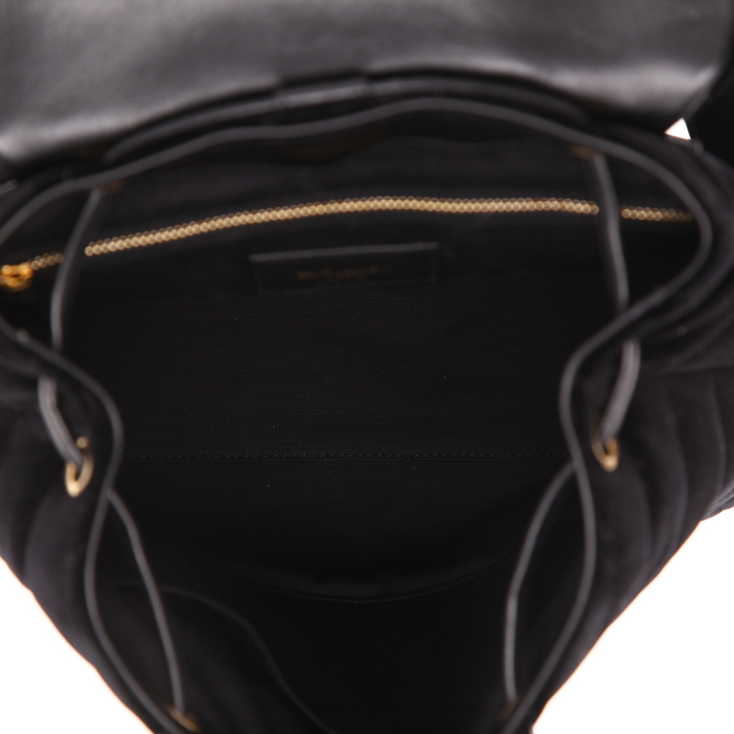 Zaino Saint Laurent  Loulou in velluto trapuntato nero e pelle nera - Detail D3