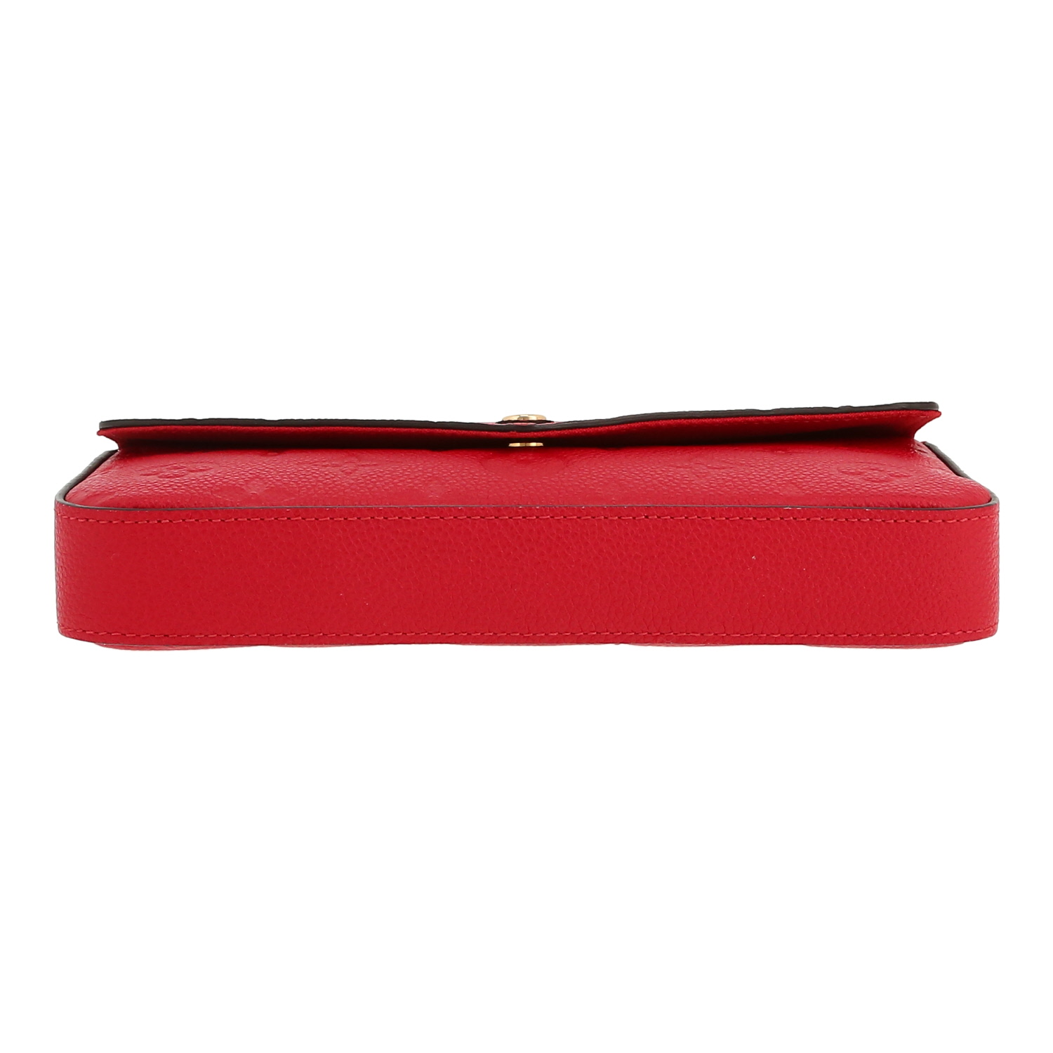 Bolso bandolera Louis Vuitton  Félicie en cuero monogram huella rojo - Detail D1