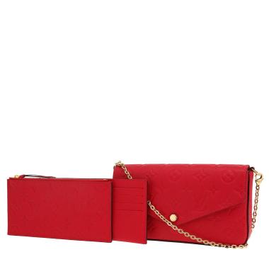 Borsa a tracolla Louis Vuitton  Félicie in pelle monogram con stampa rossa