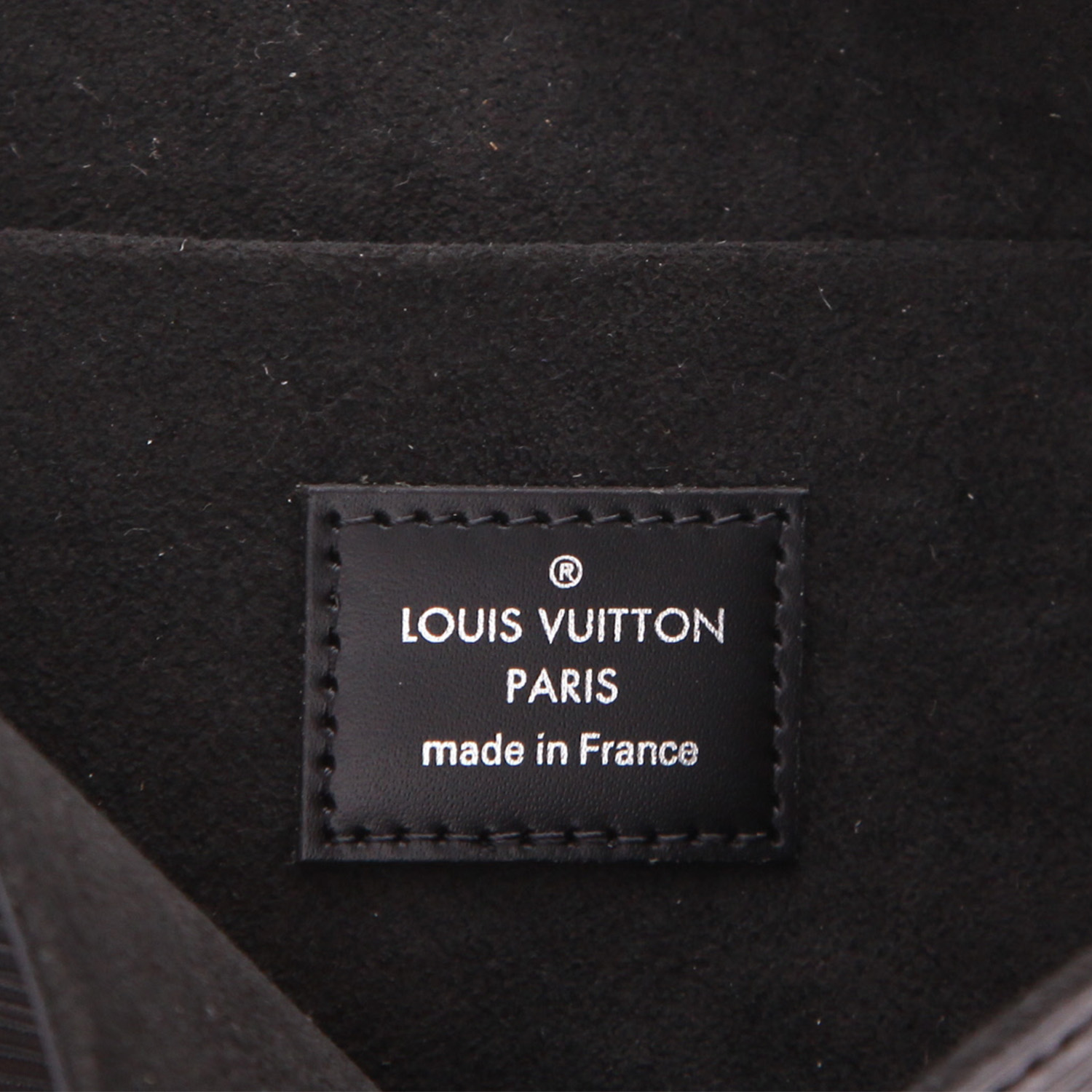 Sac bandoulière Louis Vuitton  Félicie en cuir épi noir - Detail D2