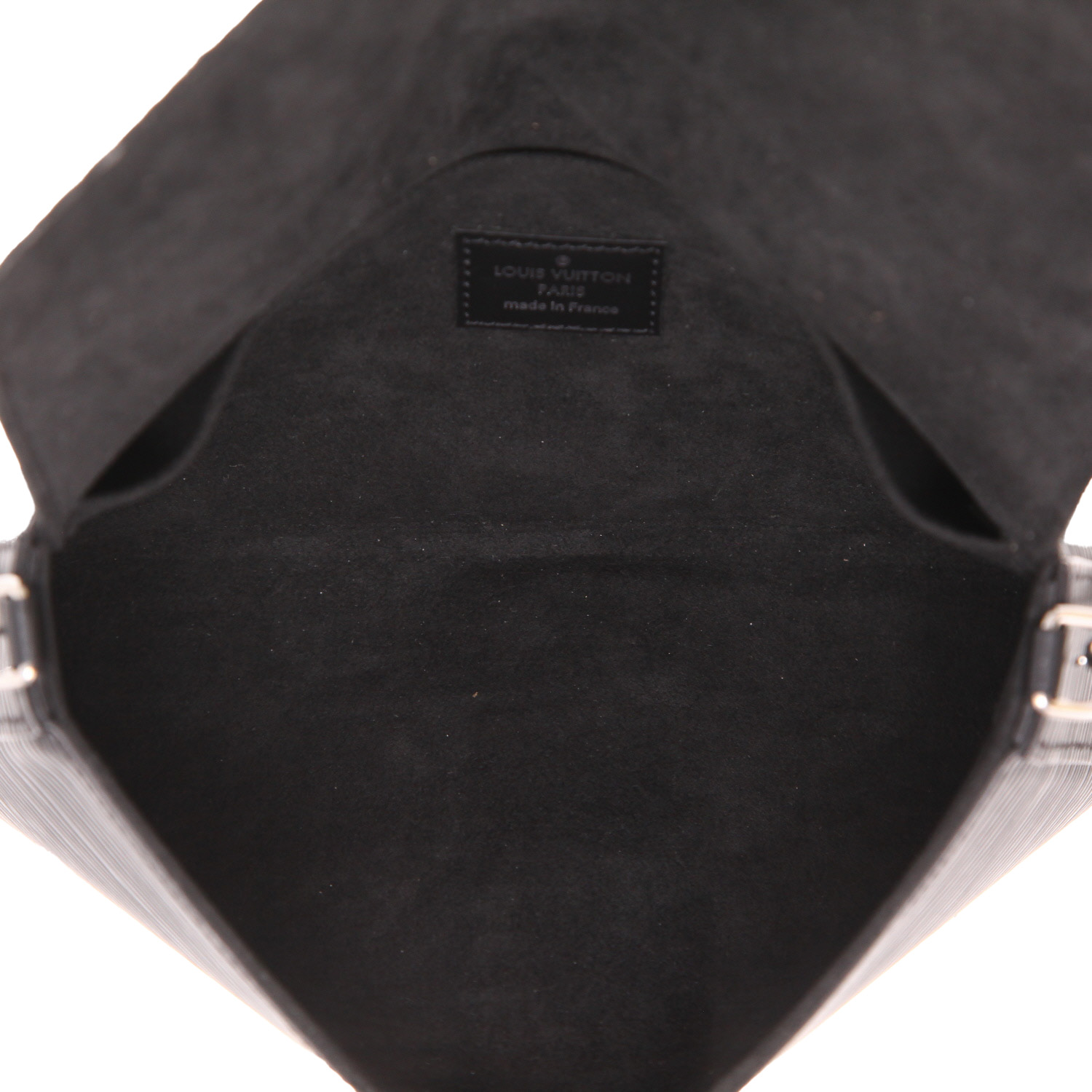 Sac bandoulière Louis Vuitton  Félicie en cuir épi noir - Detail D3