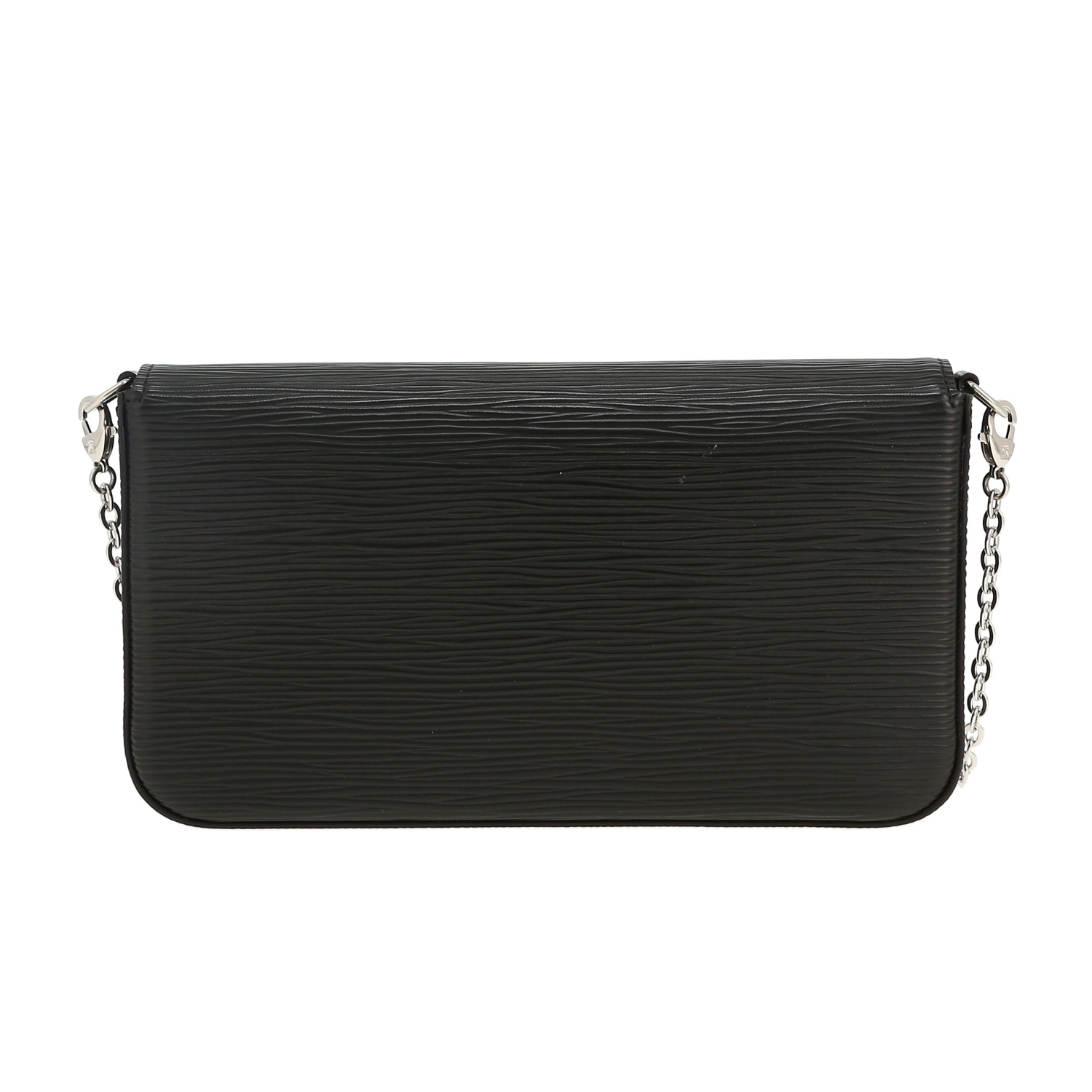 Louis Vuitton Félicie shoulder bag in black epi leather - Detail D4