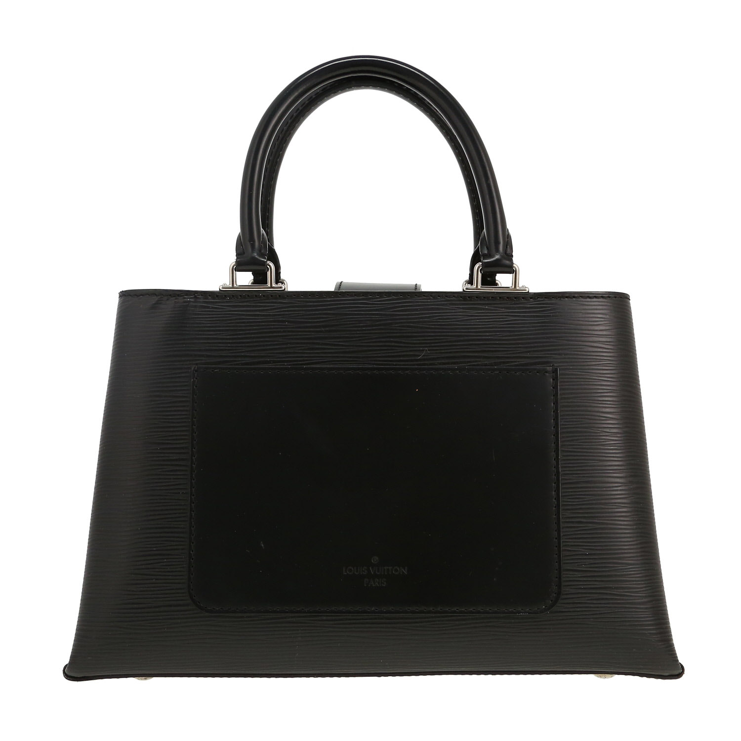 Bolso de mano Louis Vuitton  Kleber en cuero Epi negro - Detail D4