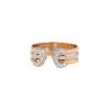 Open Cartier C de Cartier small model ring in 3 golds and diamonds - 00pp thumbnail