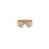 Open Cartier C de Cartier small model ring in 3 golds and diamonds - 360 thumbnail