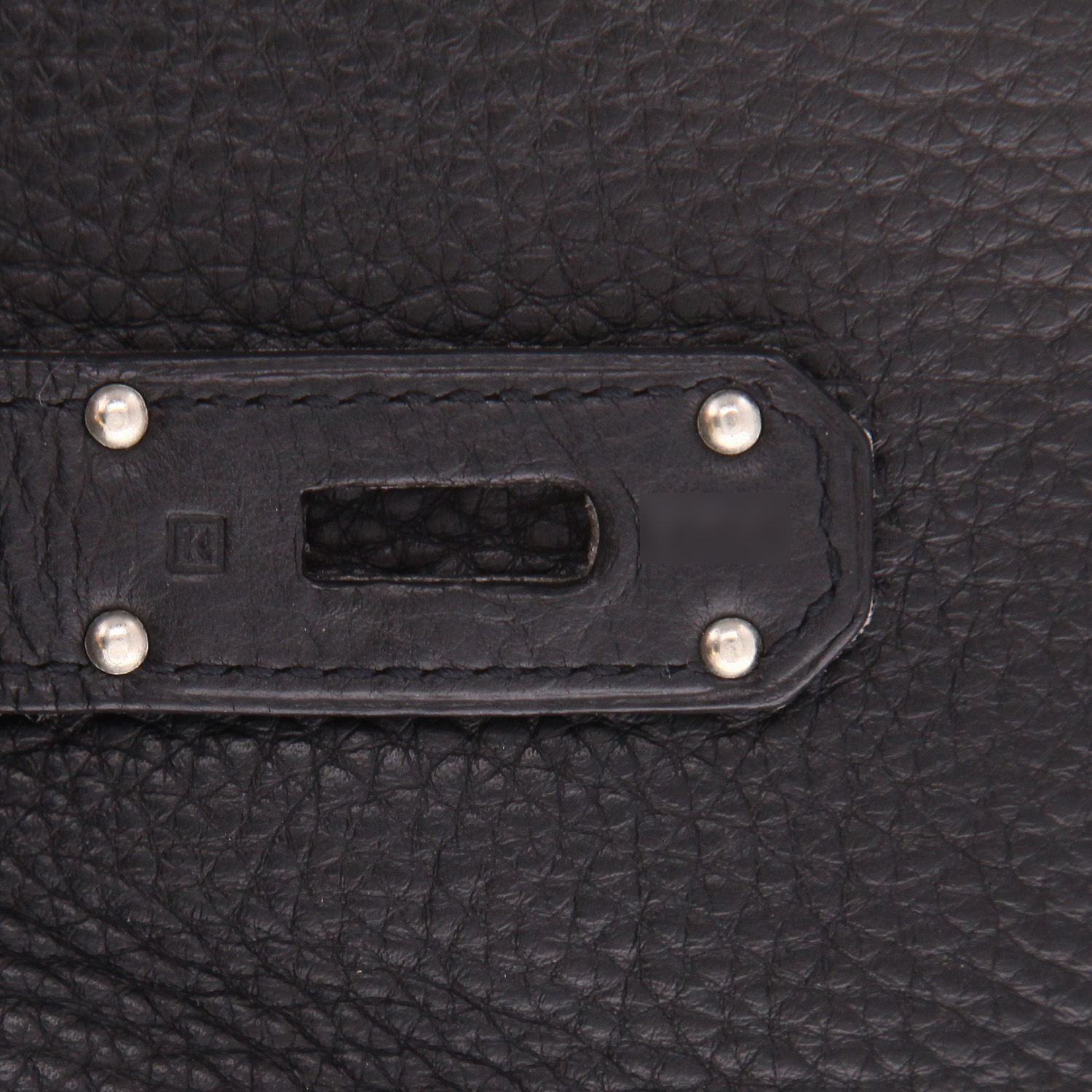 Bolso de mano Hermès  Birkin Shoulder en cuero togo negro - Detail D4