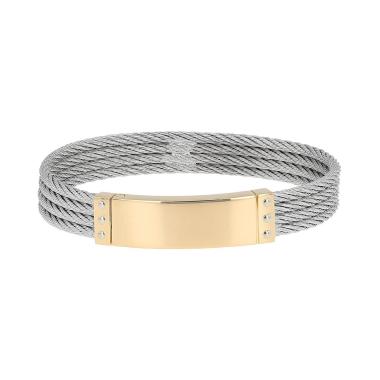 Bracciale Fred Force 10 in oro giallo e acciaio