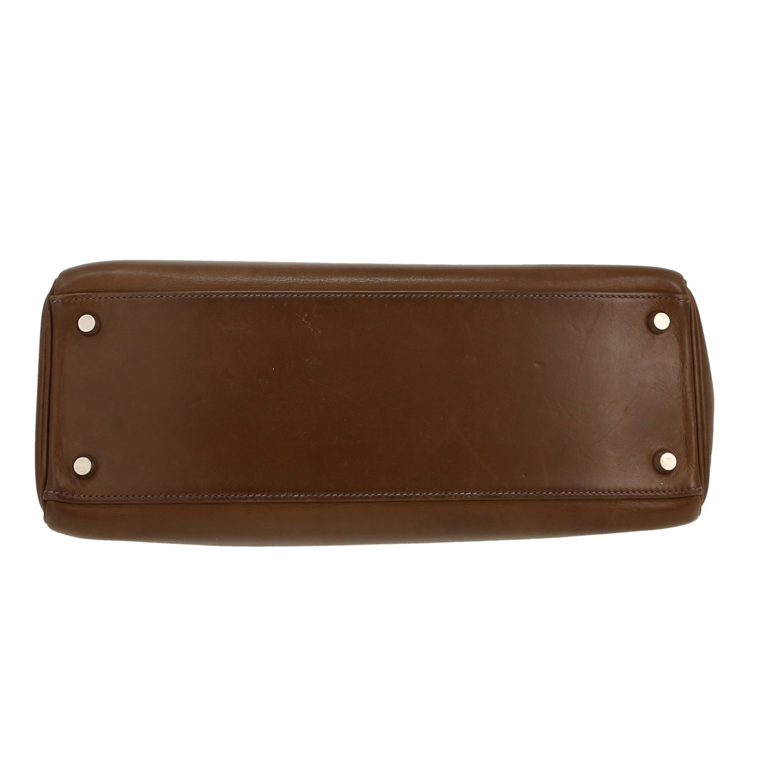 Sac à main Hermès  Kelly 32 cm en cuir Barénia marron - Detail D1