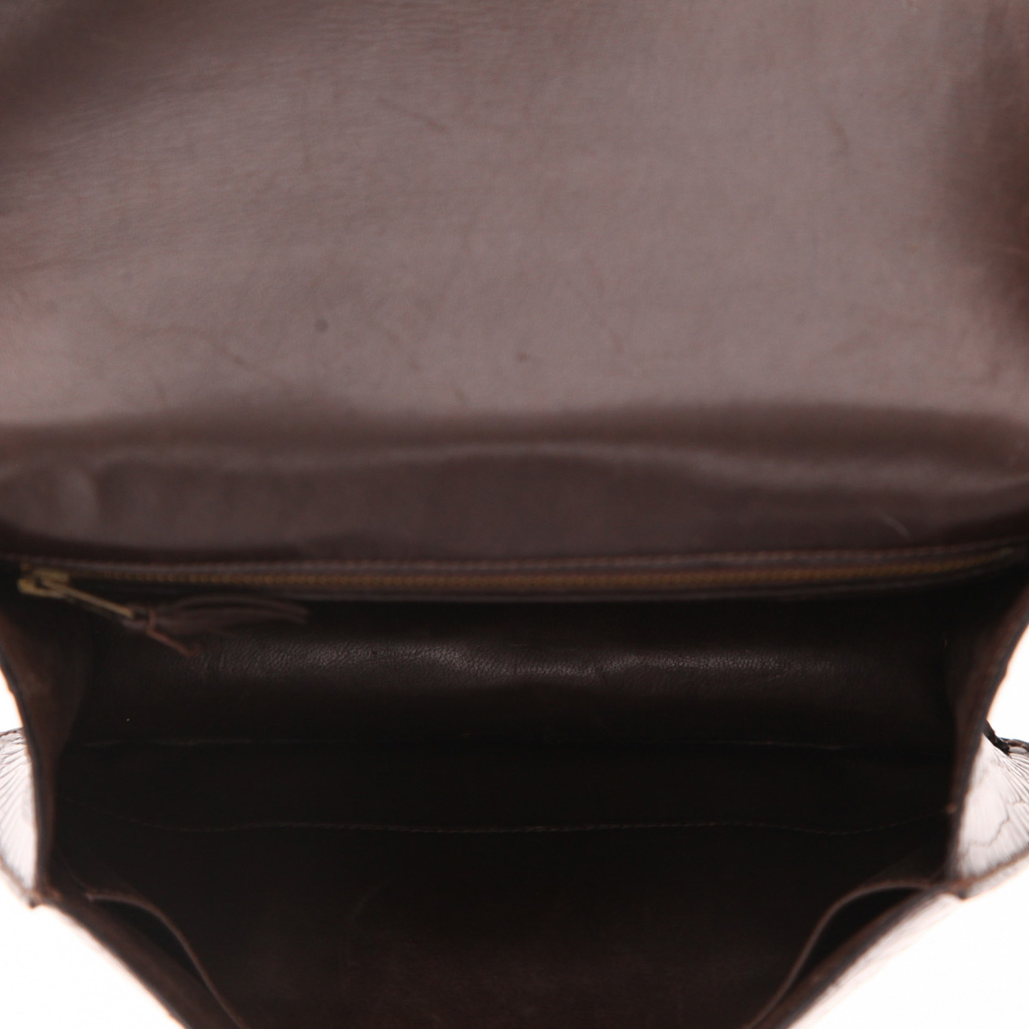 Bolso de mano Hermès  Constance en cocodrilo porosus marrón - Detail D3