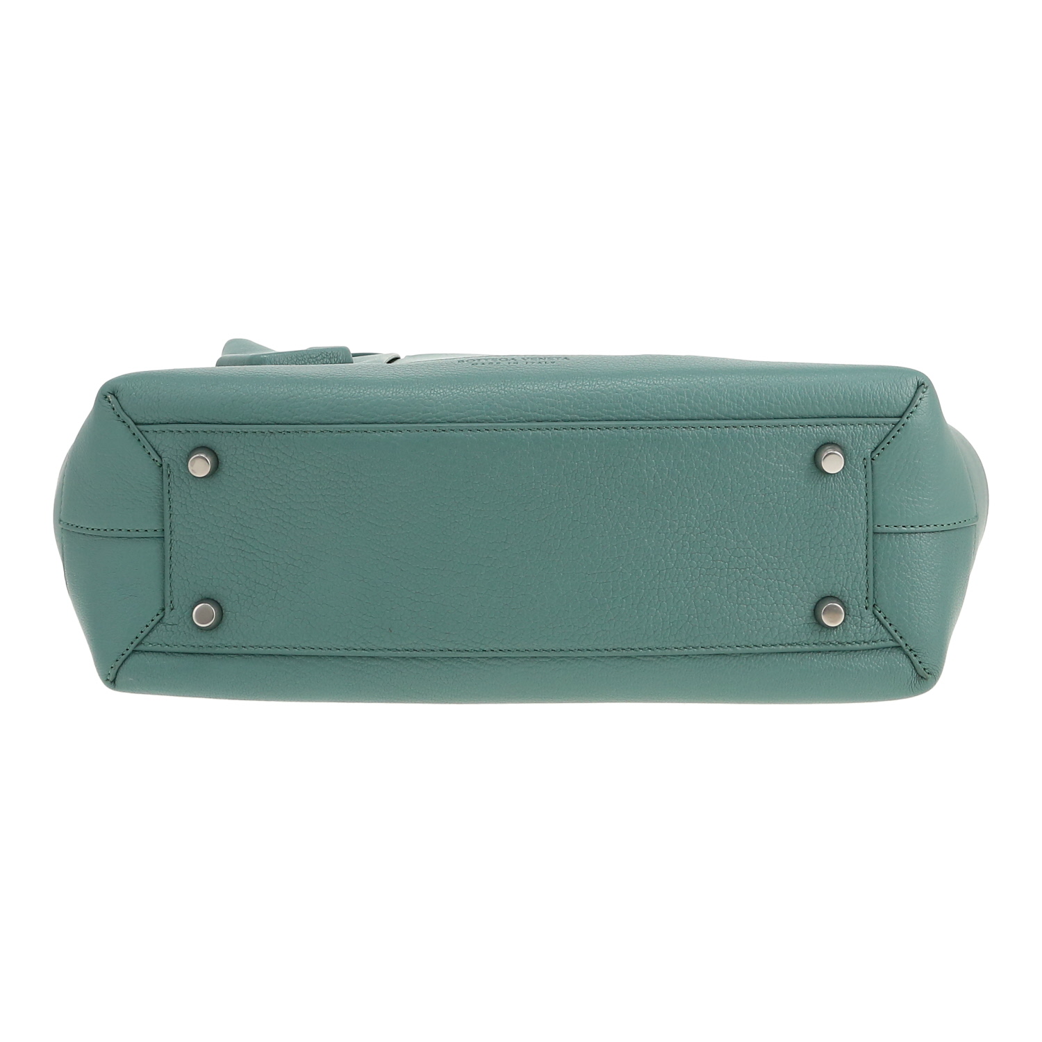 Bolso de mano Bottega Veneta  Arco en cuero intrecciato azul - Detail D1