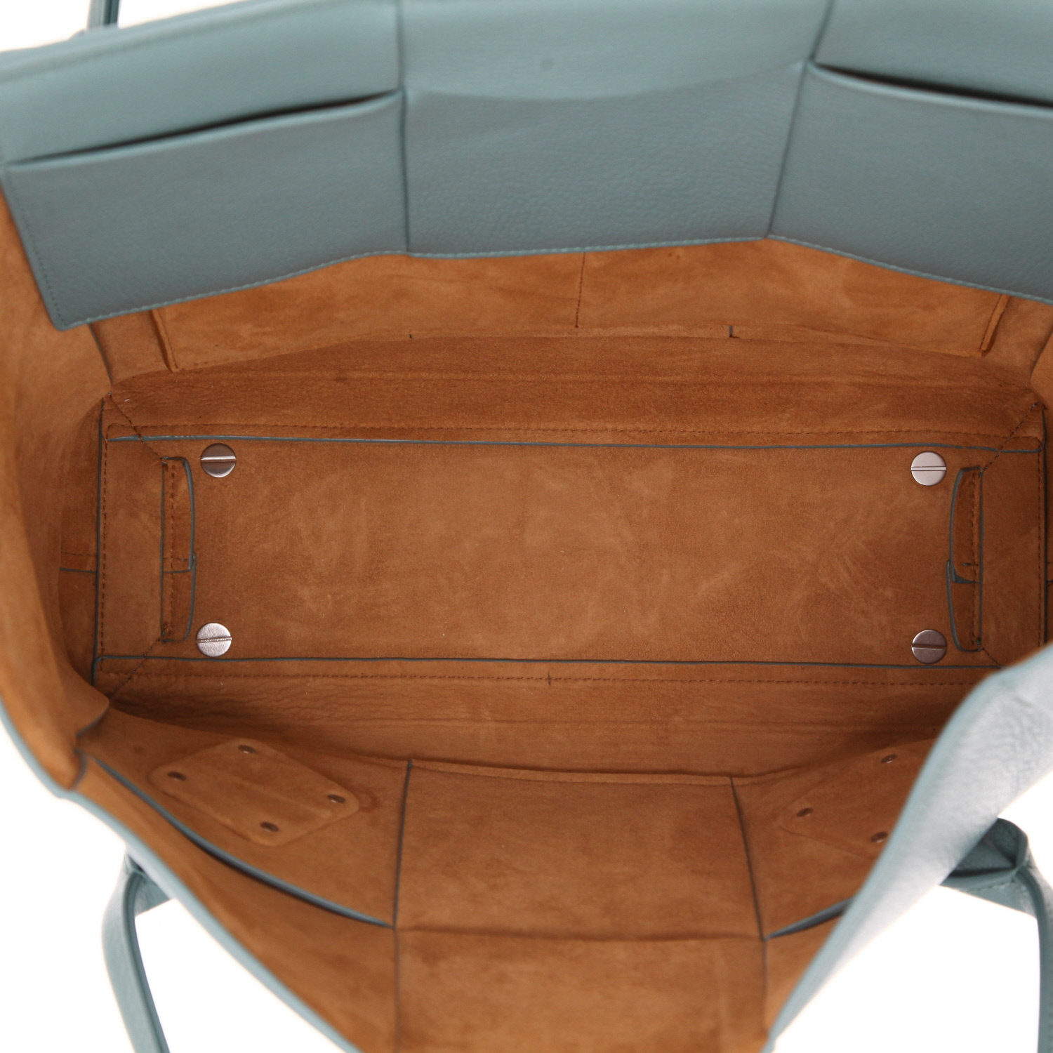 Sac à main Bottega Veneta  Arco en cuir intrecciato bleu - Detail D3